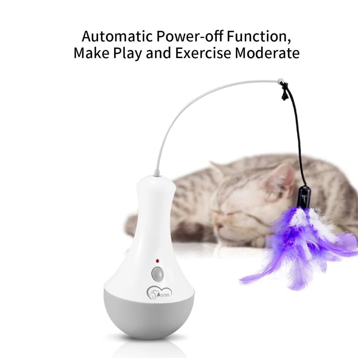 Automatic Rotating Cat Feather Toy Interactive Kitten Exercise Play Gift