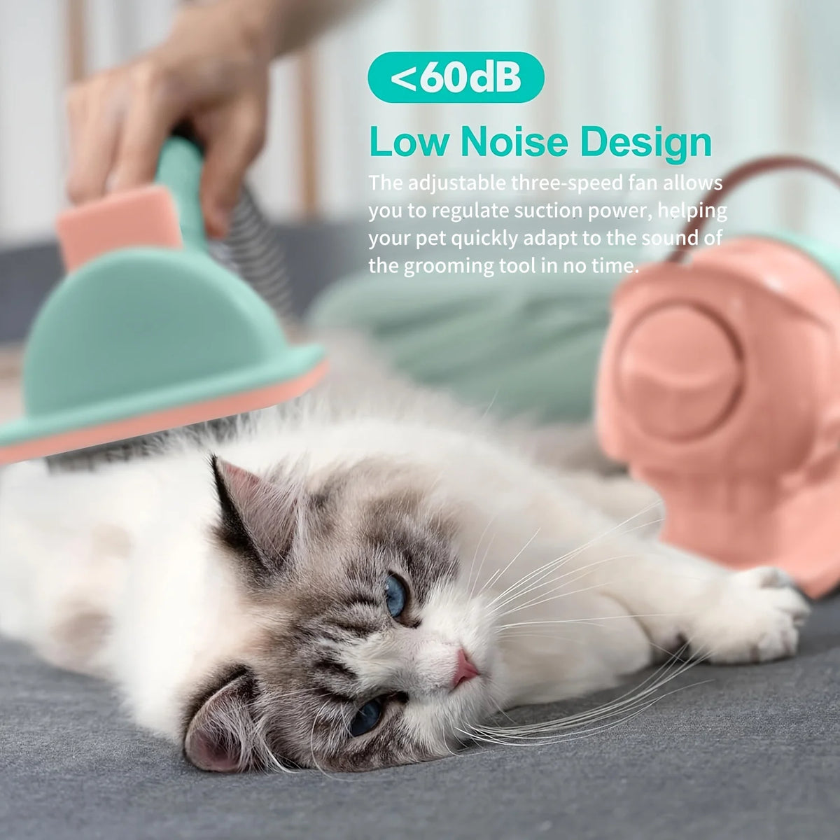 Pet Grooming Vacuum Kit With Powerful Hair Removal And Clippers