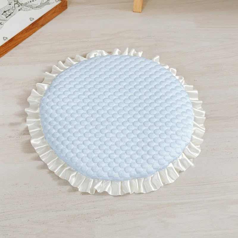 Breathable Ruffled Ice Silk Cooling Pet Mat For Cats And Dogs
