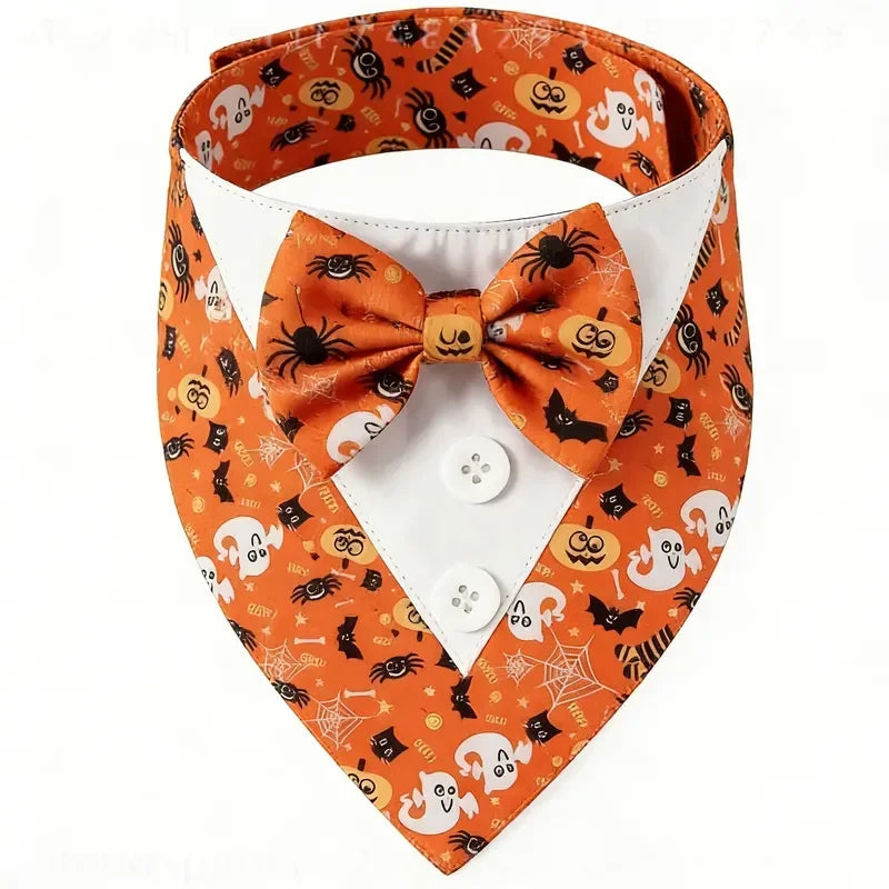 Plaid Bow Tie Pet Collar Scarf for Dogs Cats Costume