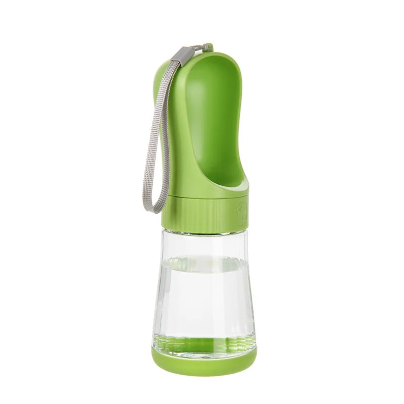 Portable Glass Pet Water Bottle Travel Dispenser With Food Container