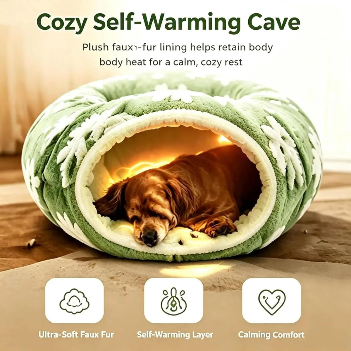 Dachshund Tunnel Bed With Plush Foldable Comfort For Dogs