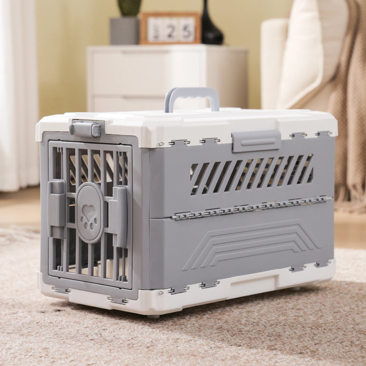 PAWZ Road Foldable Pet Carrier With Secure Lock Gate