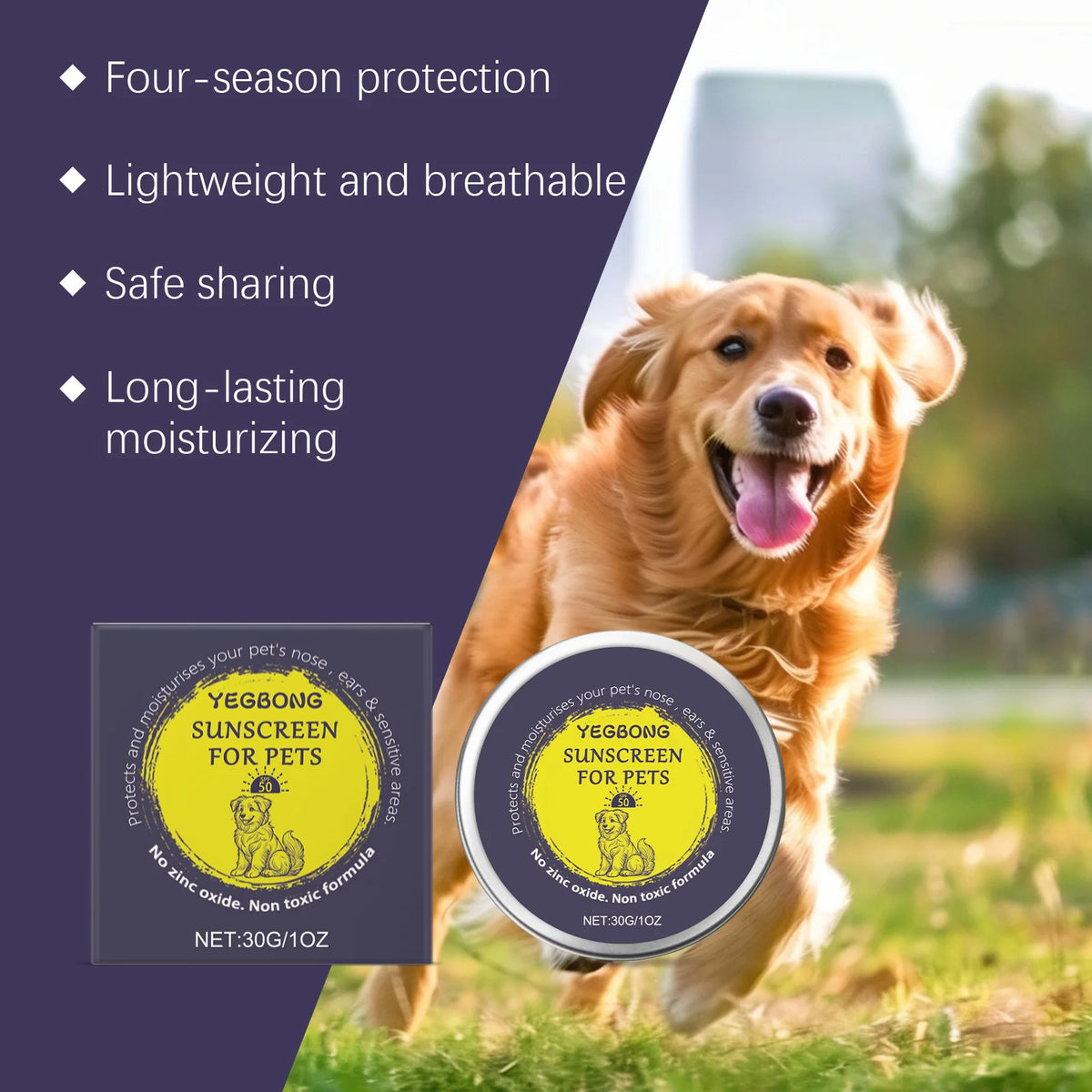 Yegbong Gentle Pet Sunscreen Cream For Dogs And Cats Soothing
