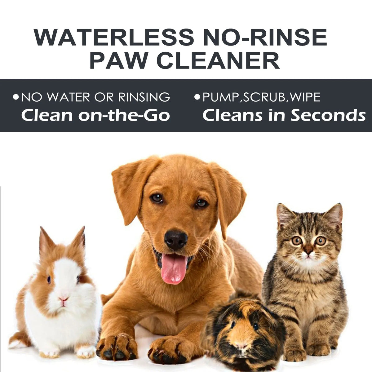 Yegbong Waterless Pet Paw Dry Shampoo Gently Cleans Pets