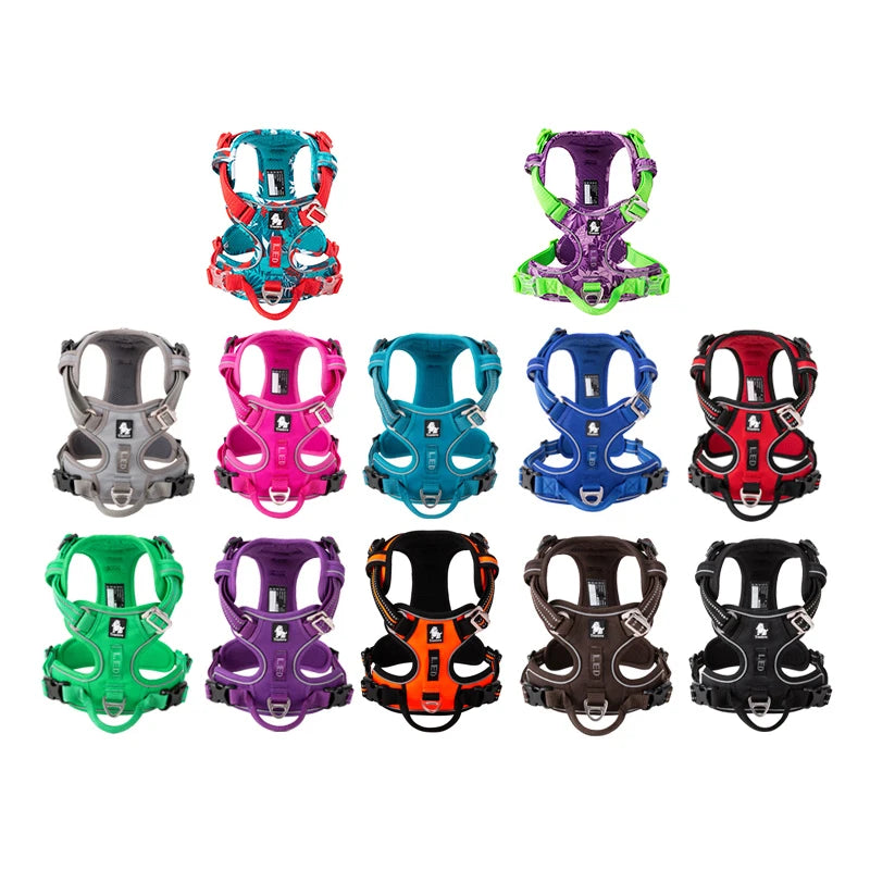 TrueLove Reflective Nylon Dog Harness No Pull Adjustable Vest