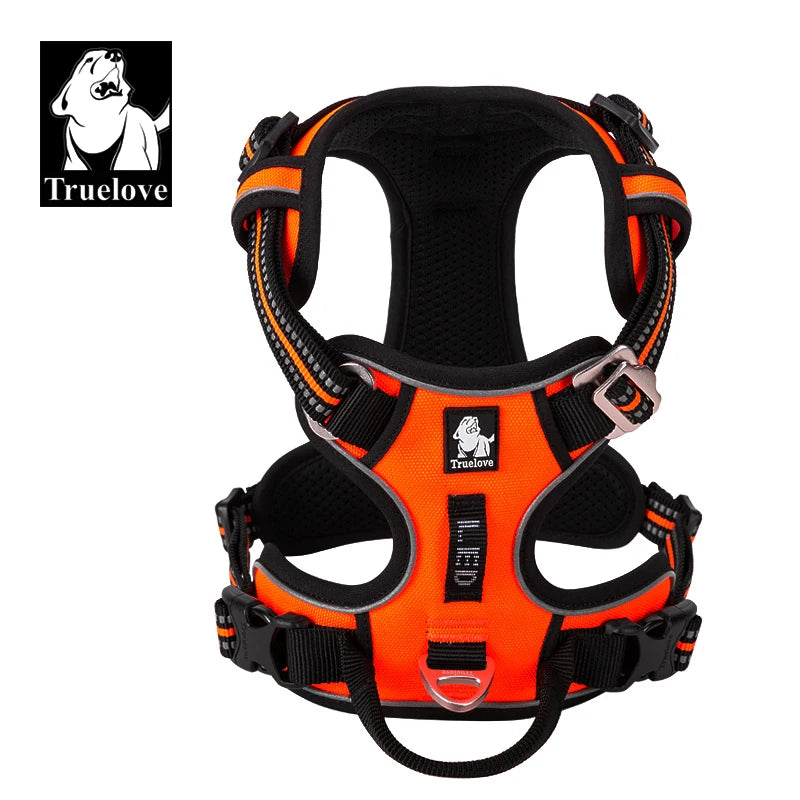 TrueLove Reflective Nylon Dog Harness No Pull Adjustable Vest