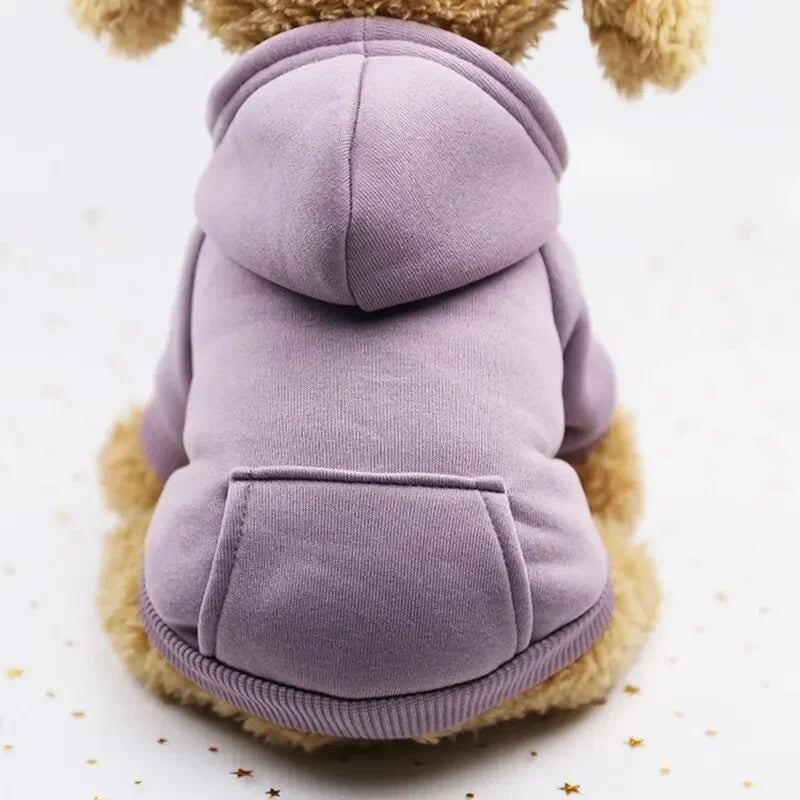 Thick Warm Hooded Dog Sweater Clothing for Casual Pet Wear