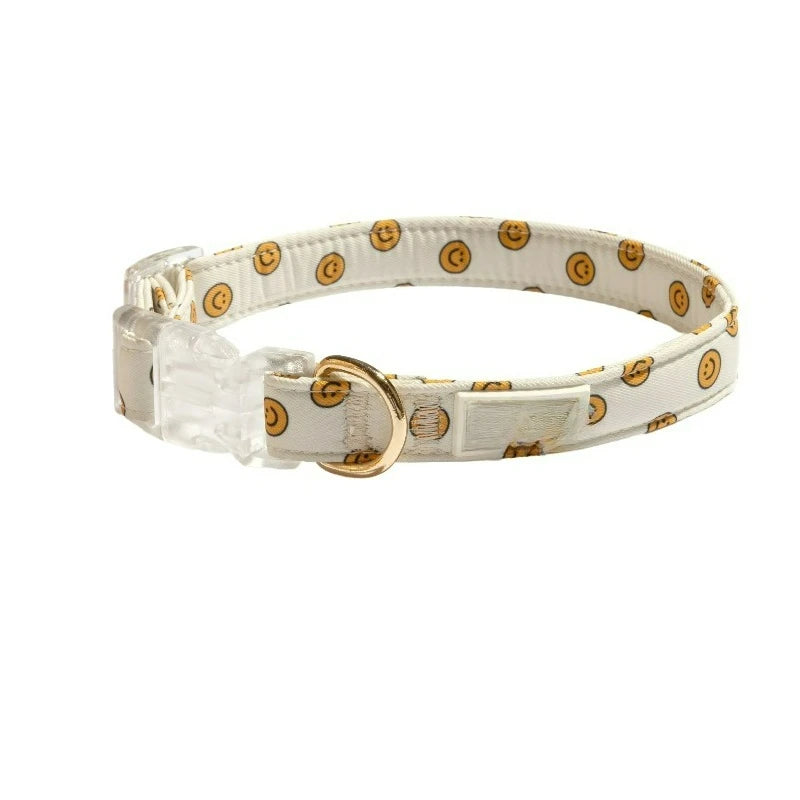 Smiley Face Adjustable Fashion Dog Collar for Pets