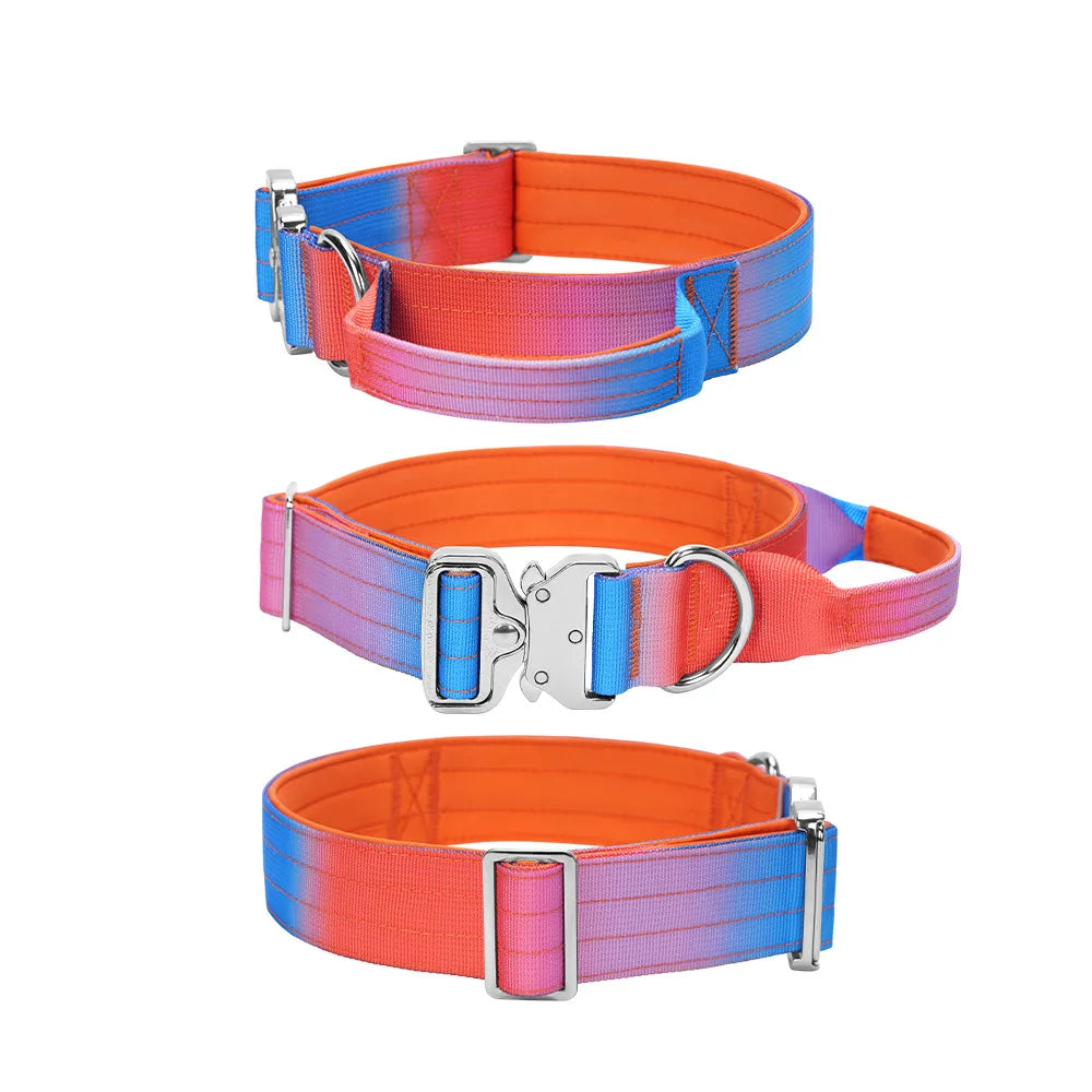 Tactical Dog Collar With Handle For Training And Outdoor Walking
