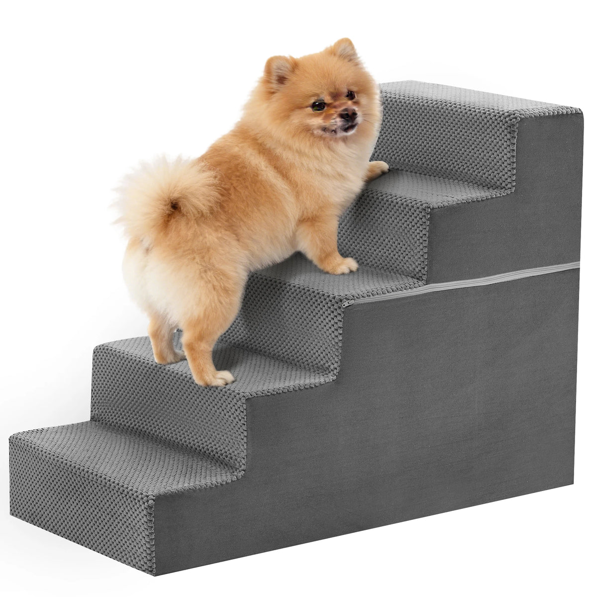 Heavy Duty Curved Foam Dog Stairs Ramp For Indoor Pets