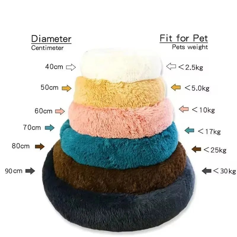 Cozy Round Pet Bed For Dogs And Cats Soft Washable