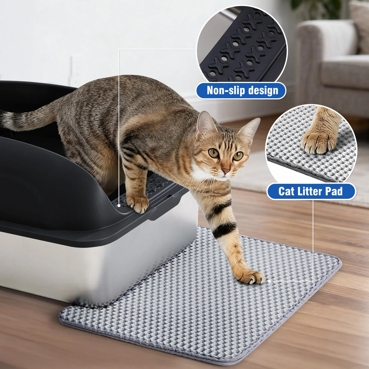 Stainless Steel Cat Litter Box With Lid Semi Closed