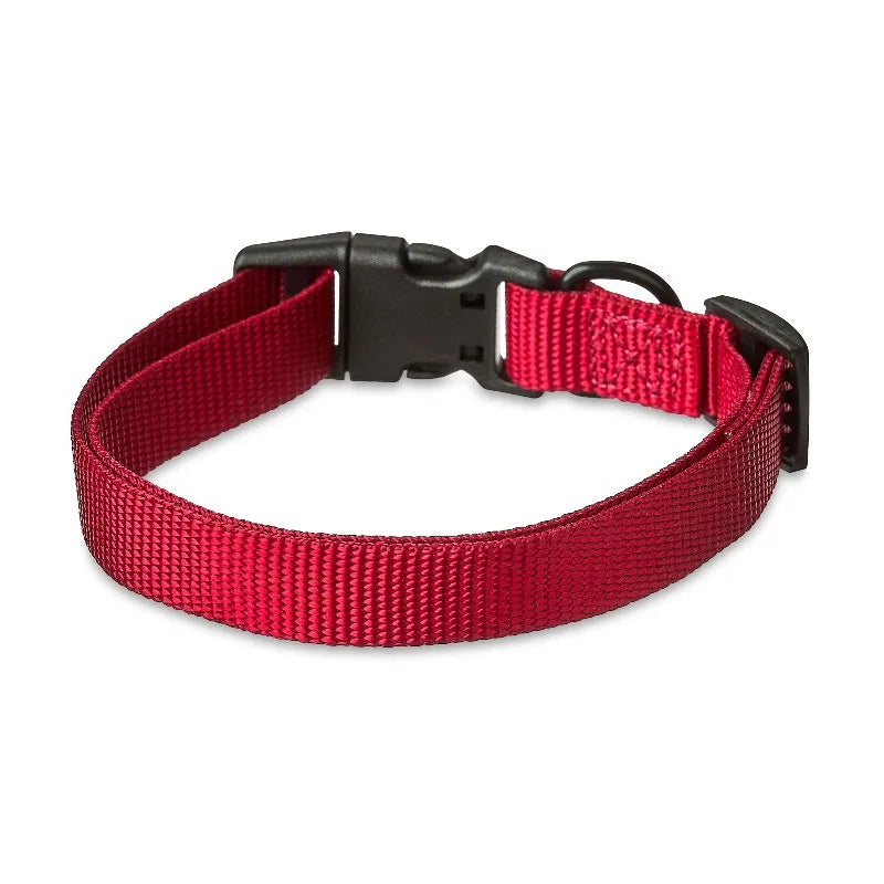Adjustable Solid Polyester Dog Collar for Everyday Comfort
