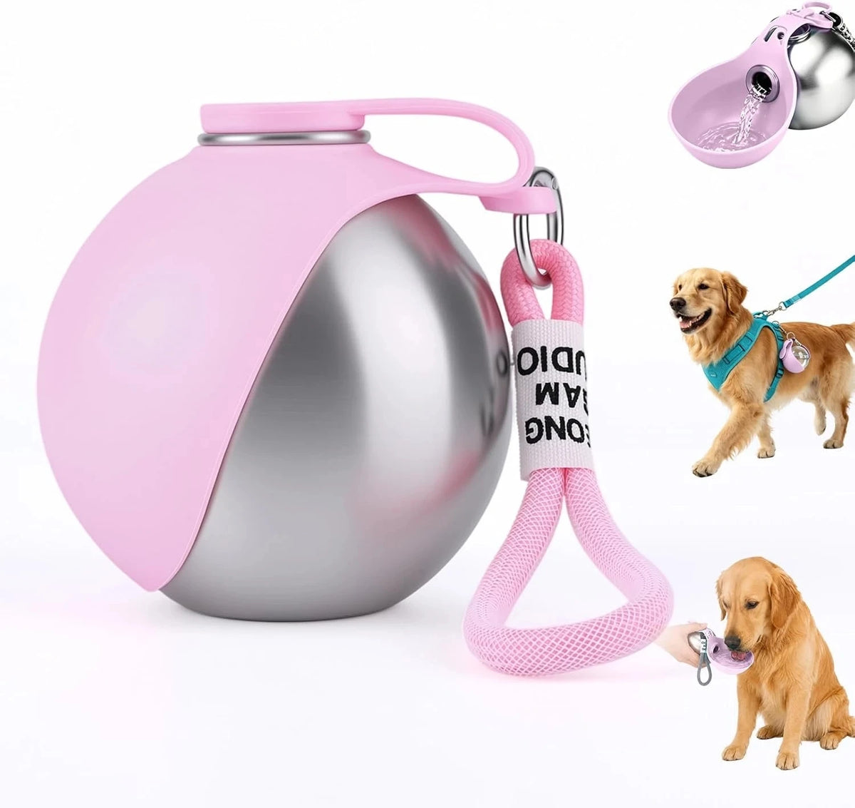 Leak Proof Pet Travel Water Bottle With Foldable Bowl