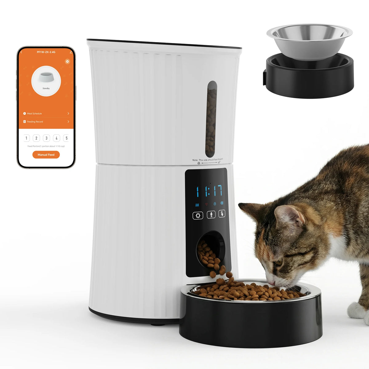 JHK WiFi Automatic Cat Feeder with App and Timer Control