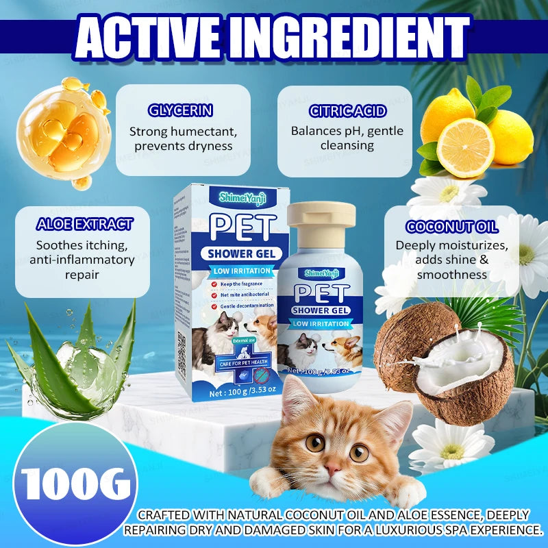 Waterless Dry Shampoo For Cats And Dogs Pet Foaming Cleanser