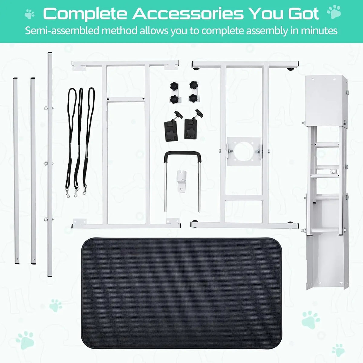 Garvee Electric Adjustable Dog Grooming Table With Heavy Duty Arm