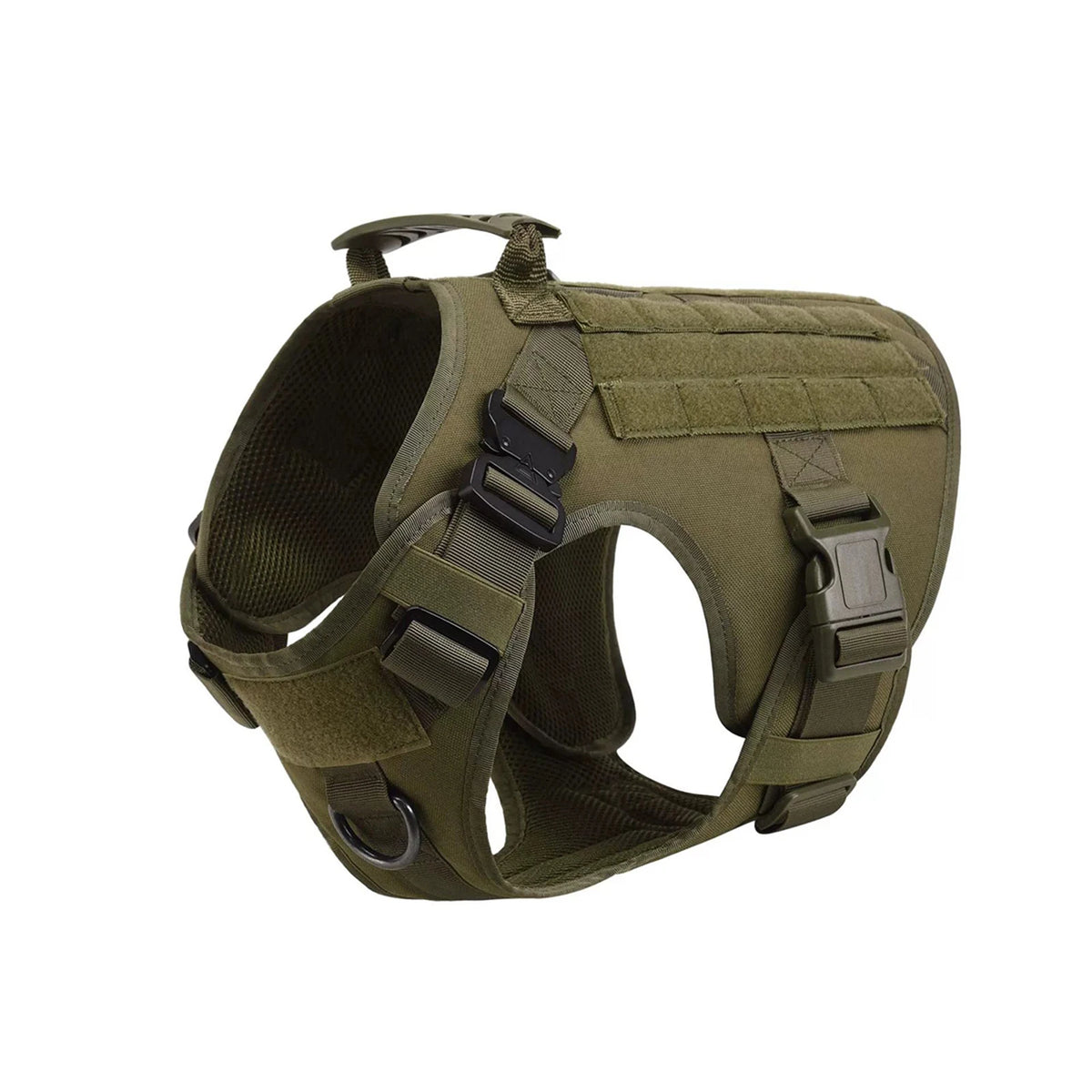 PETRAVEL Tactical Dog Harness Collar And Leash With Molle Pouches