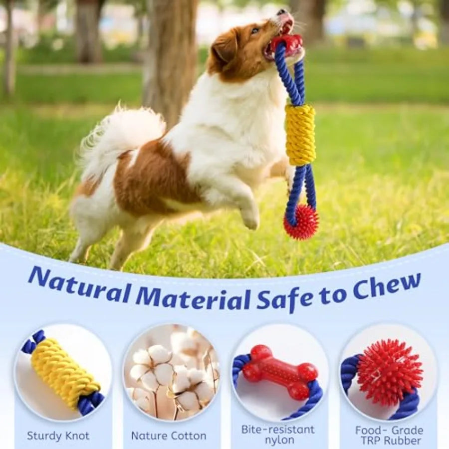 Premium Interactive Dog Rope Toy For Tough Tug Of War