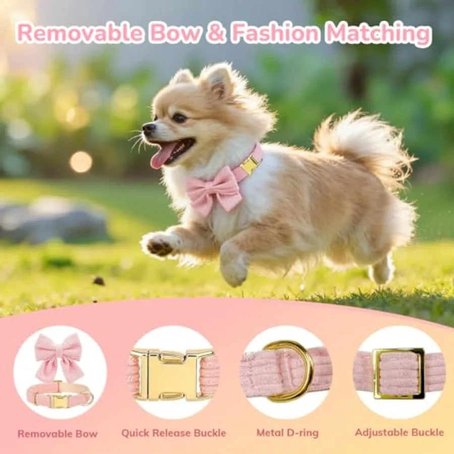 Breathable Cotton Dog Harness Collar And Leash Set