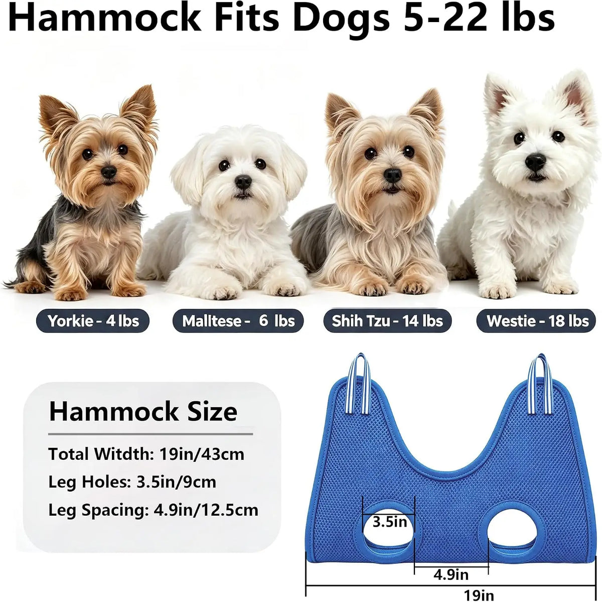 Adjustable Pet Dog Grooming Hammock With Table Clamp Arm