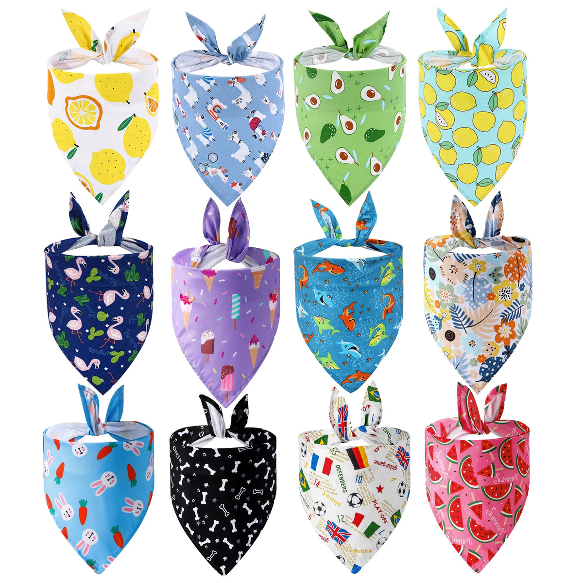 Washable Cloth Dog Bandana Soft Adjustable Pet Scarf Kerchief