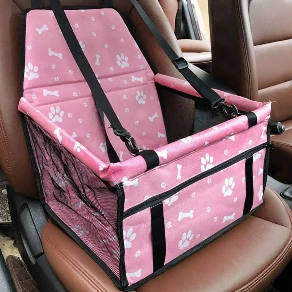 Elevated Dog Booster Car Seat Safety Strap Portable Pet Carrier Bed