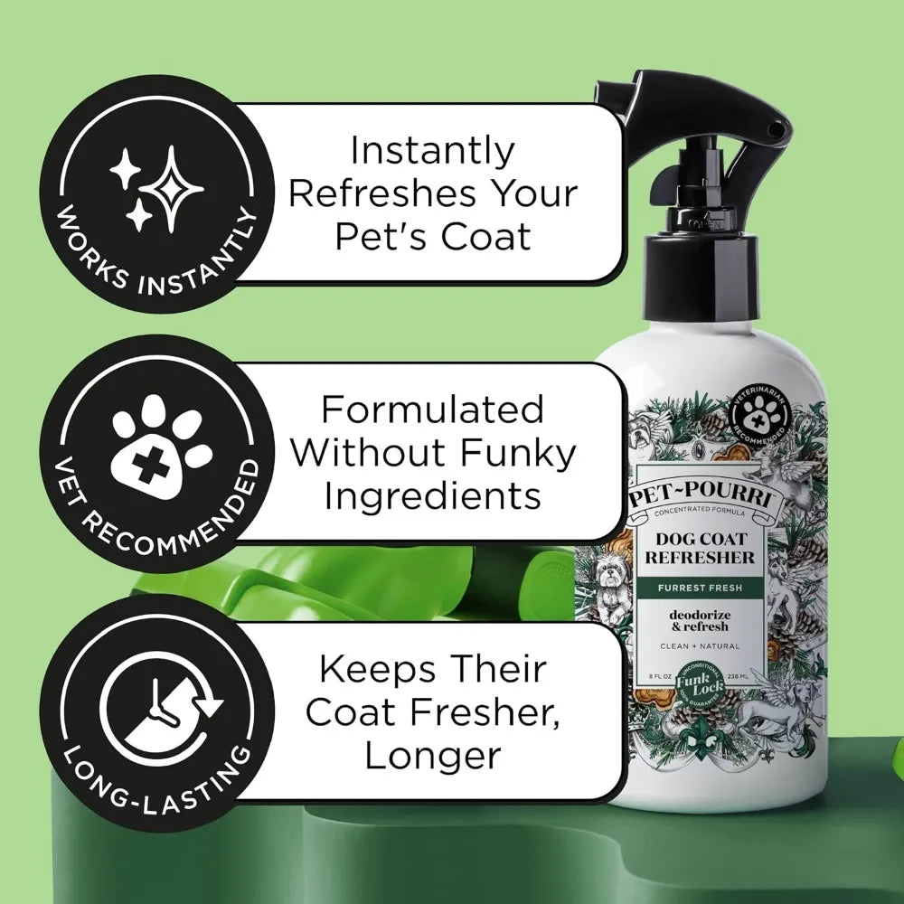 Natural Pet Deodorizing Spray With Fir Amber Cedarwood Essential Oils