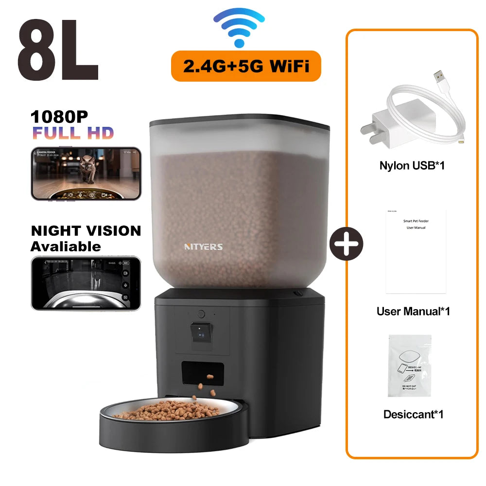 Nityers Smart Cat Feeder With Camera Night Vision And WiFi