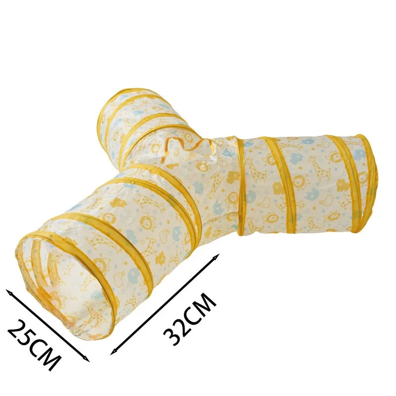Foldable Cat Tunnel Toy For Interactive Play And Pet Training