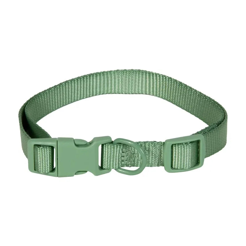 Adjustable Polyester Dog Collar With Metal Hardware