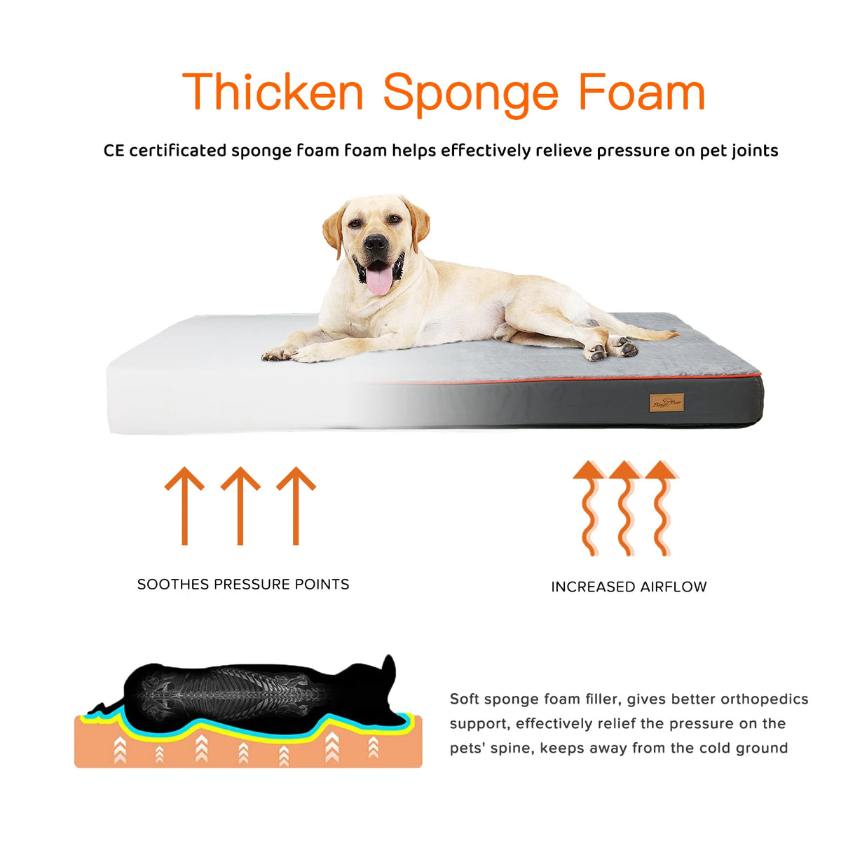 BINGOPAW Orthopedic Dog Bed With Washable Waterproof Removable Cover
