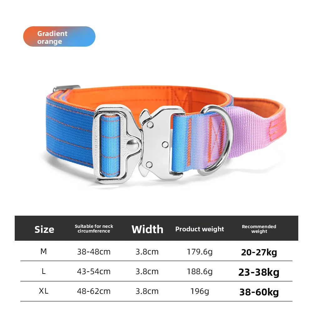 Tactical Dog Collar With Handle For Training And Outdoor Walking