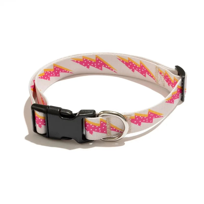 Lightning Bolt Fashion Dog Collar for Comfortable Everyday Wear