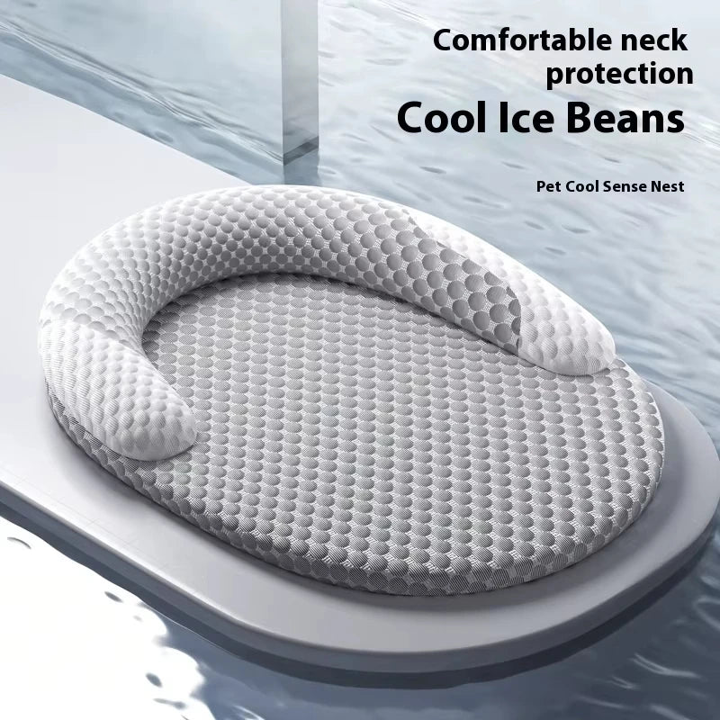 Soft Nylon Pet Cooling Mat Removable Washable Dog Sleeping Bed