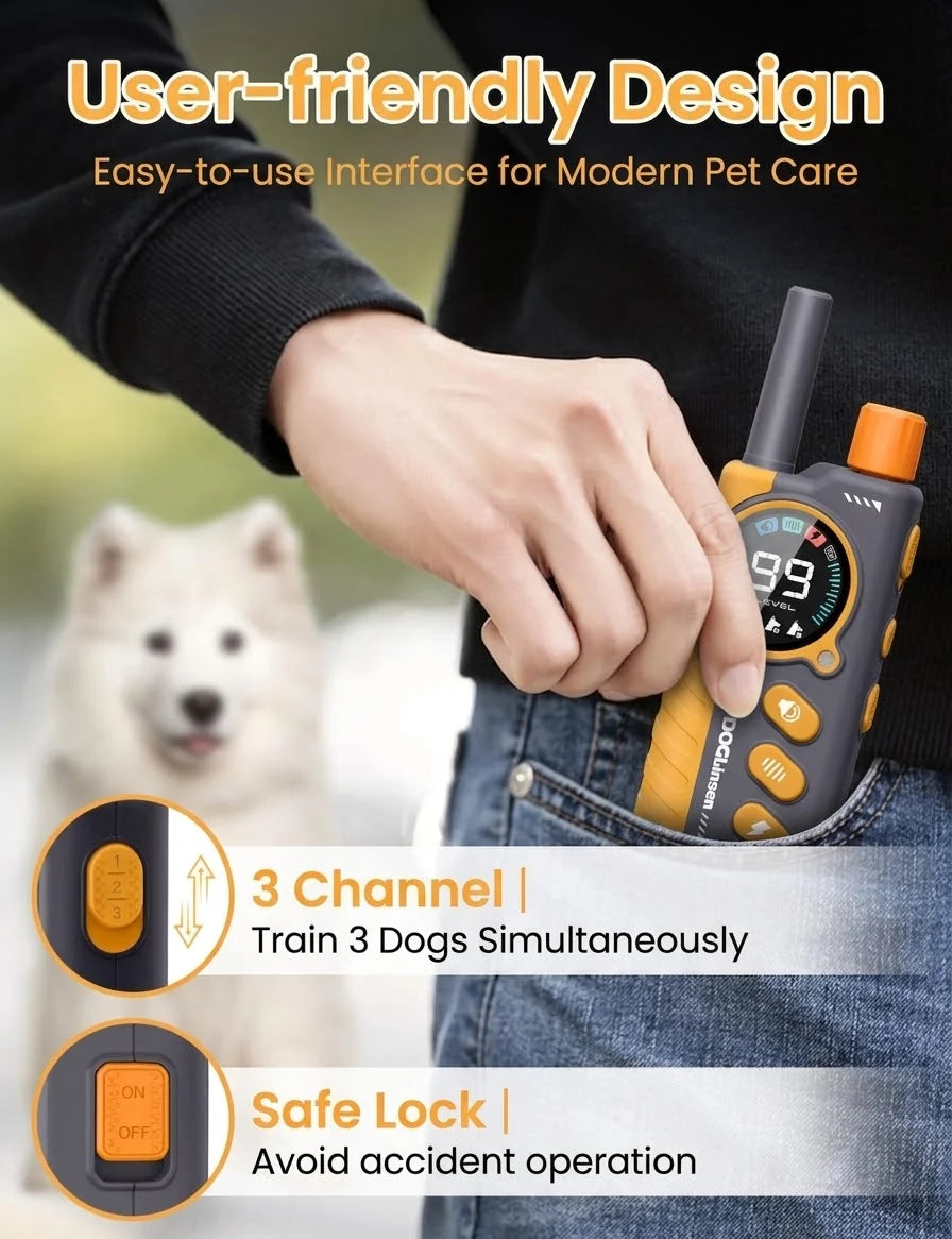 PaiPaitek Waterproof Anti Bark Shock Dog Training Collar Remote
