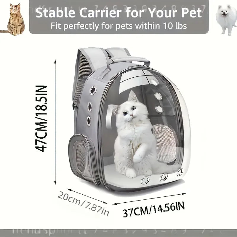Space Capsule Pet Carrier Backpack With Double Shoulder Straps