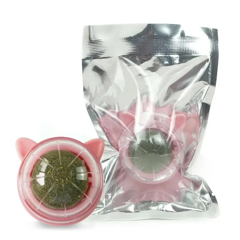 HOCOSHINE Rotatable Catnip Wall Ball Toy For Cats Teeth Cleaning