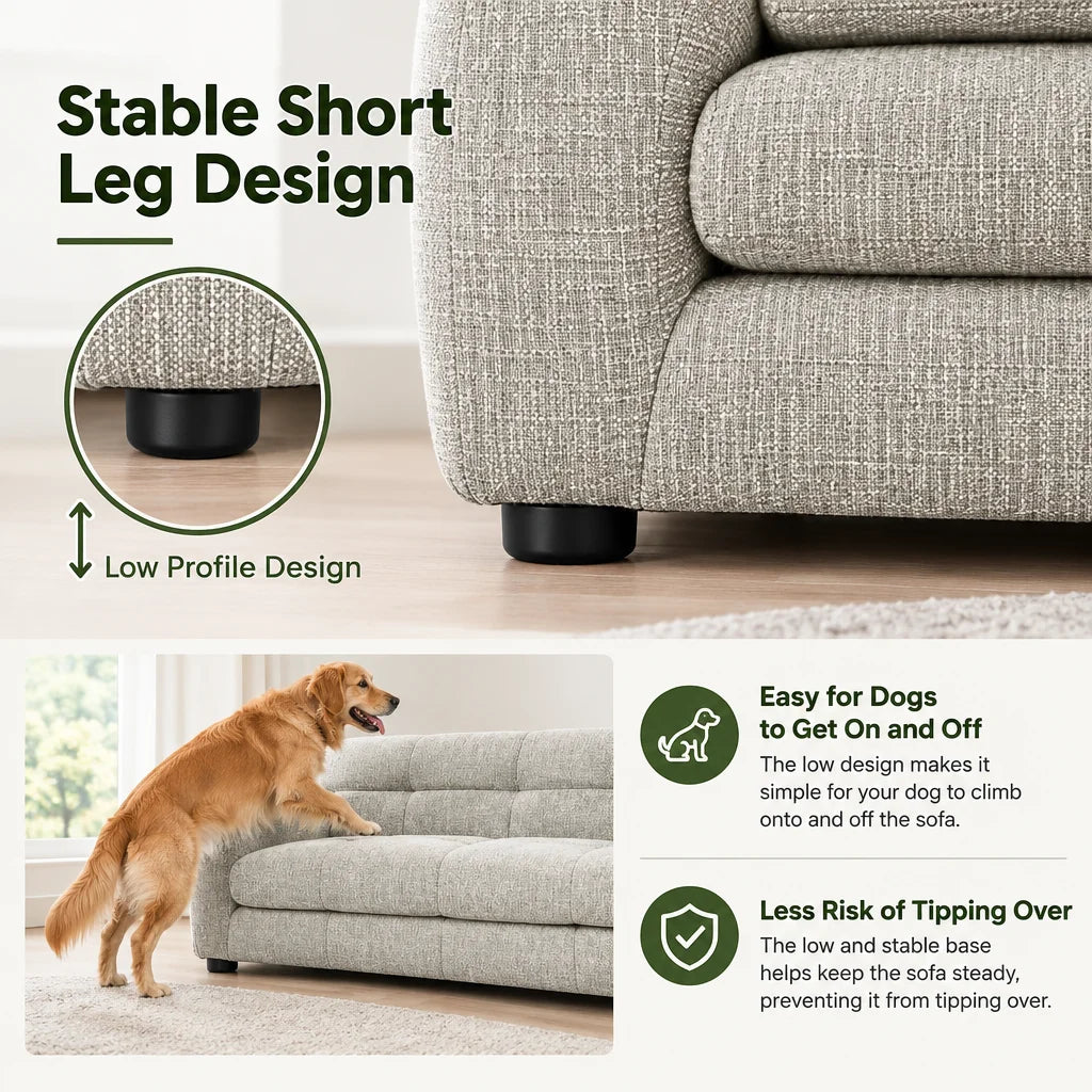 Breathable Pet Sofa With Backrest And Armrests For Dogs