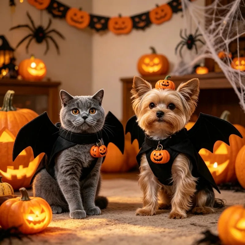 Halloween Bat Wing Costume for Cats and Small Dogs