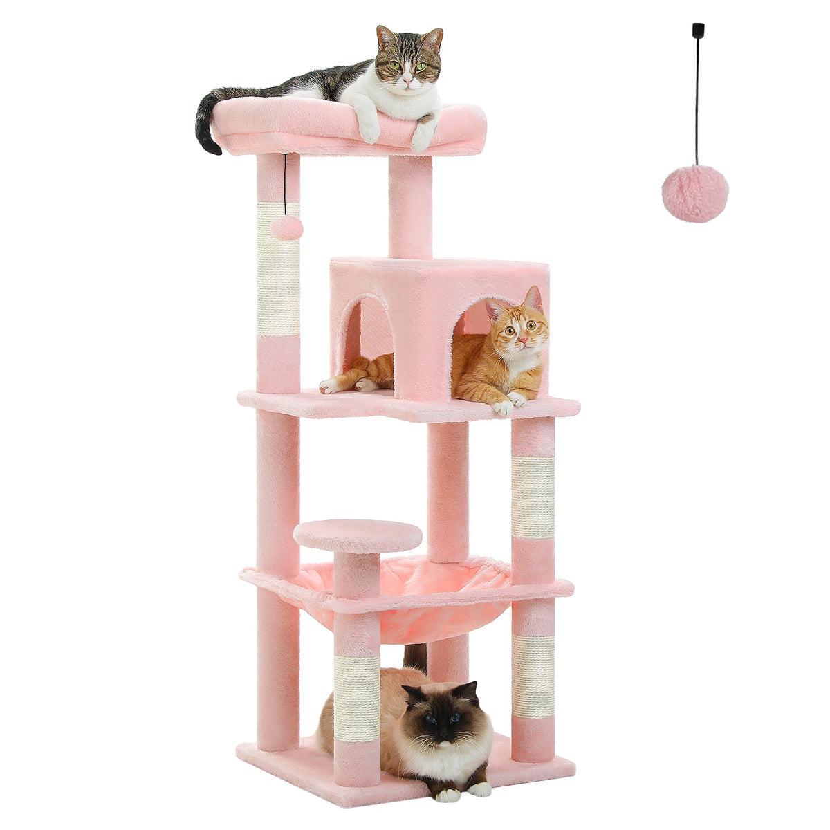 Petepela Premium Cat Tree Tower With Hammock And Top Platform