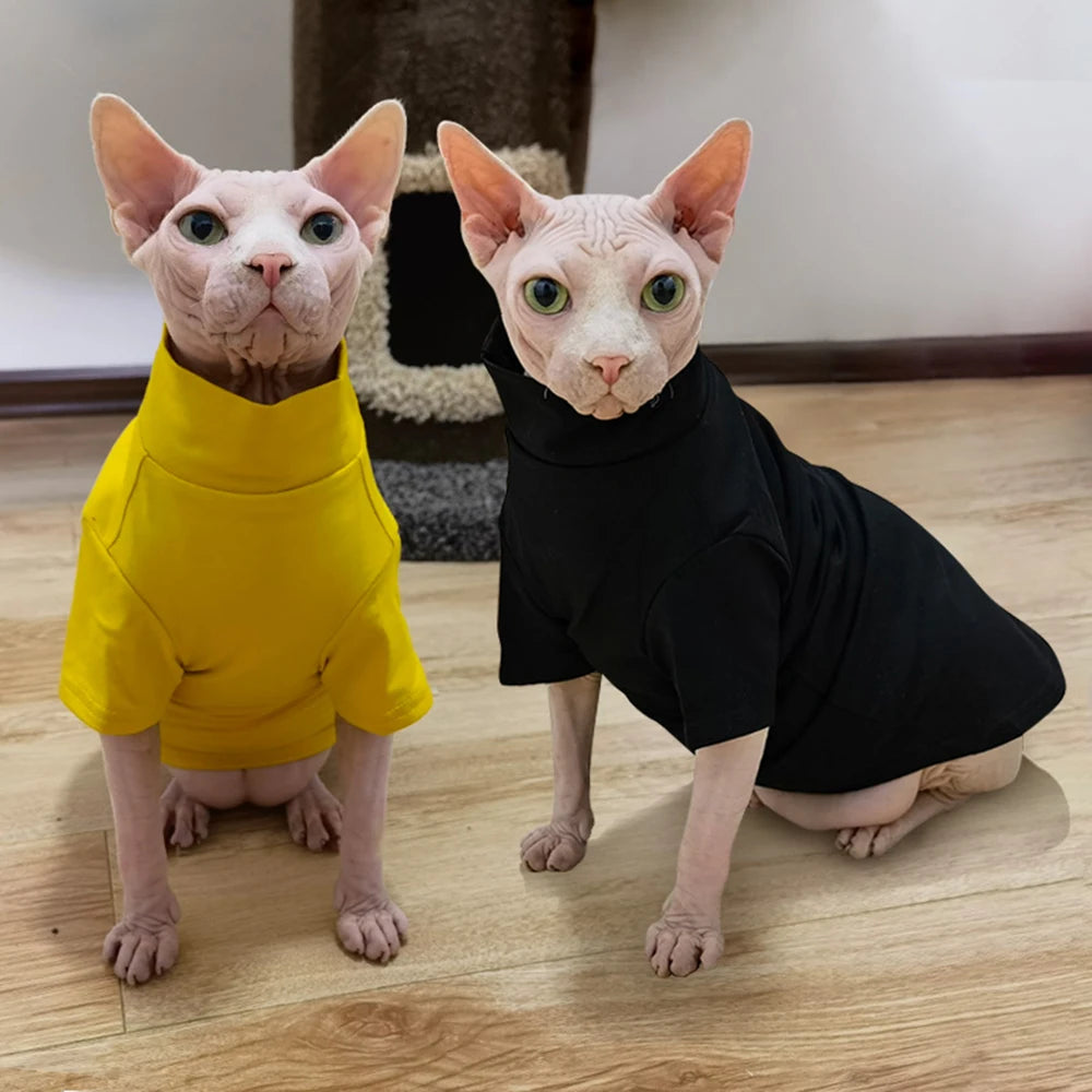 XLeiPet Sphynx Turtleneck Fleece Cat Sweater for Warmth and Comfort