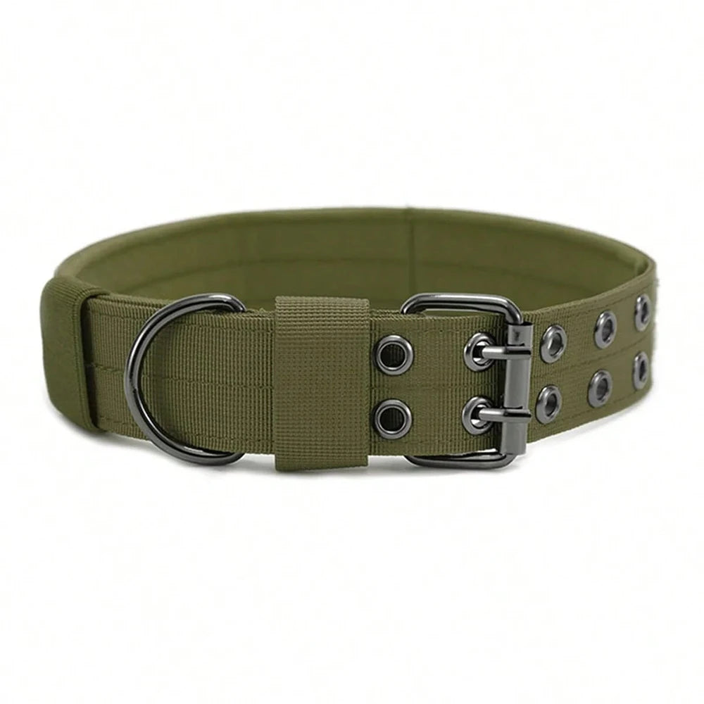 Durable Nylon Tactical Dog Collar For Training And Outdoor Walking
