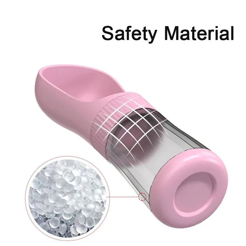 Portable Glass Pet Water Bottle Travel Dispenser With Food Container