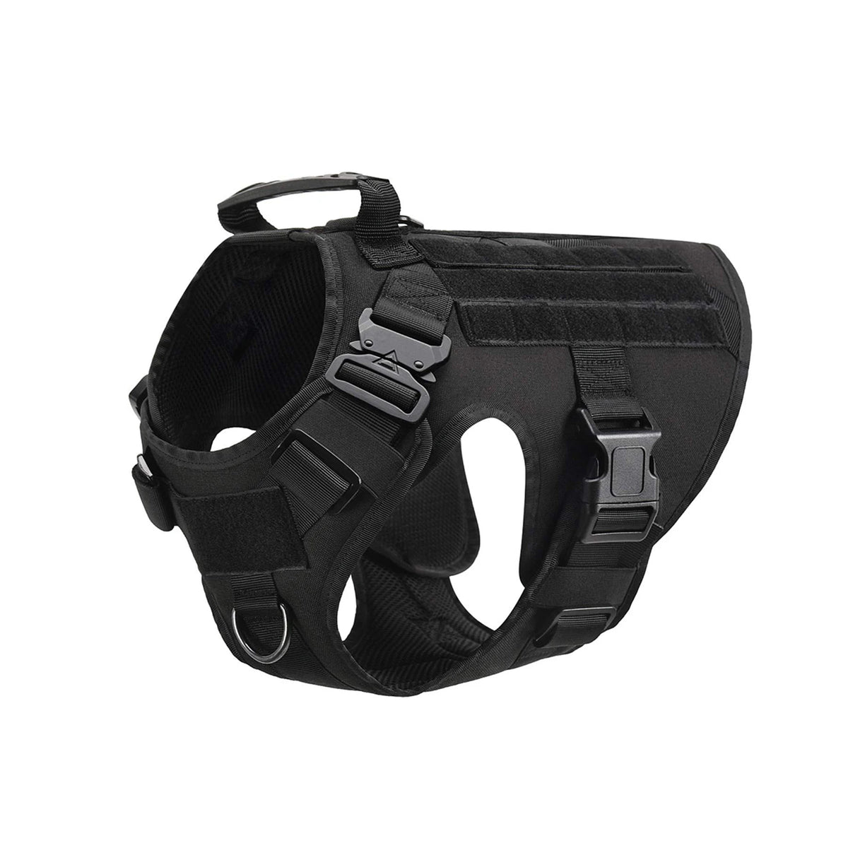 PETRAVEL Tactical Dog Harness Collar And Leash With Molle Pouches