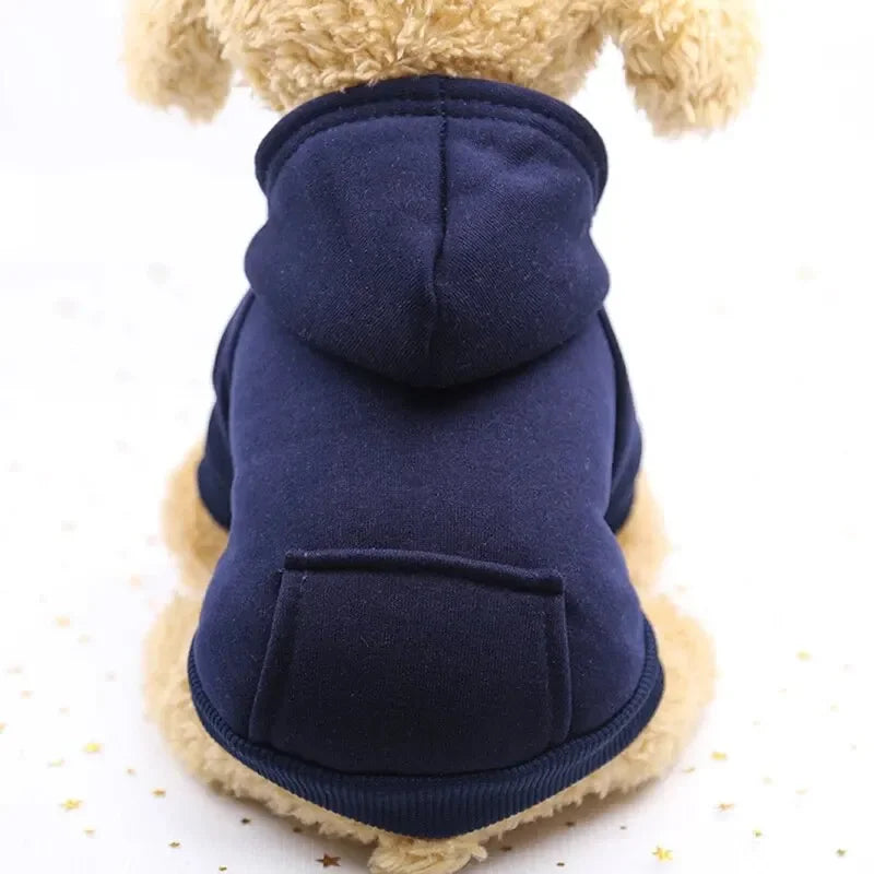 Thick Warm Hooded Dog Sweater Clothing for Casual Pet Wear