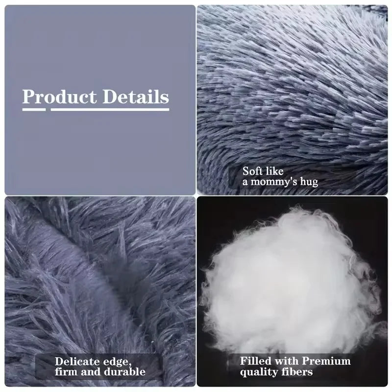Cozy Round Pet Bed For Dogs And Cats Soft Washable
