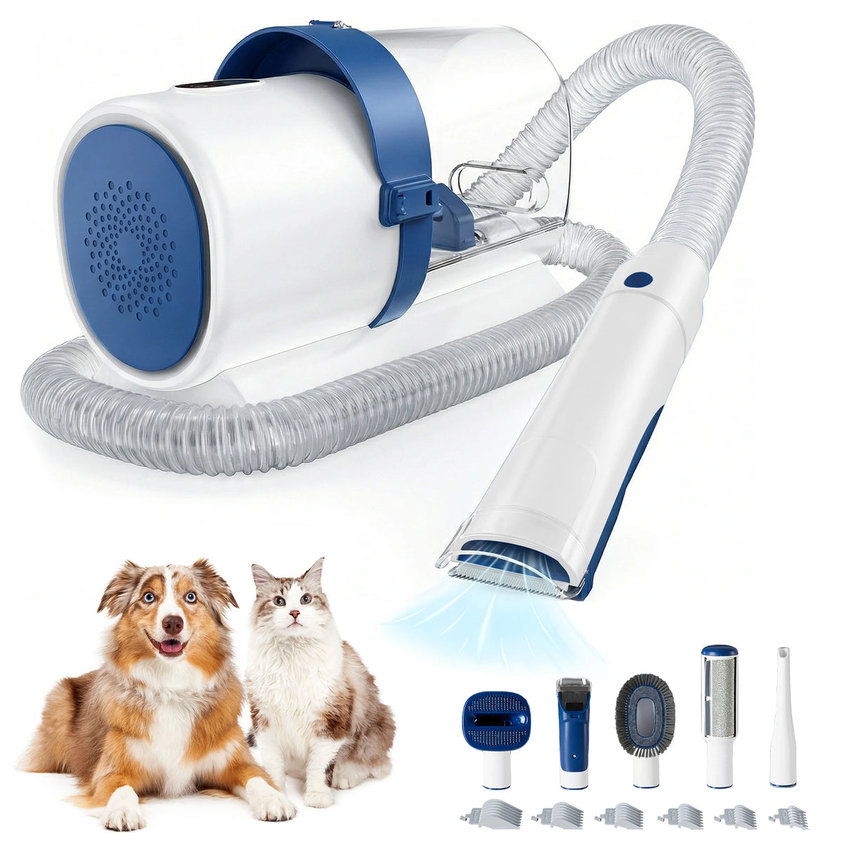 JHK Professional Pet Grooming Vacuum Kit With Clippers and Grooming Tools