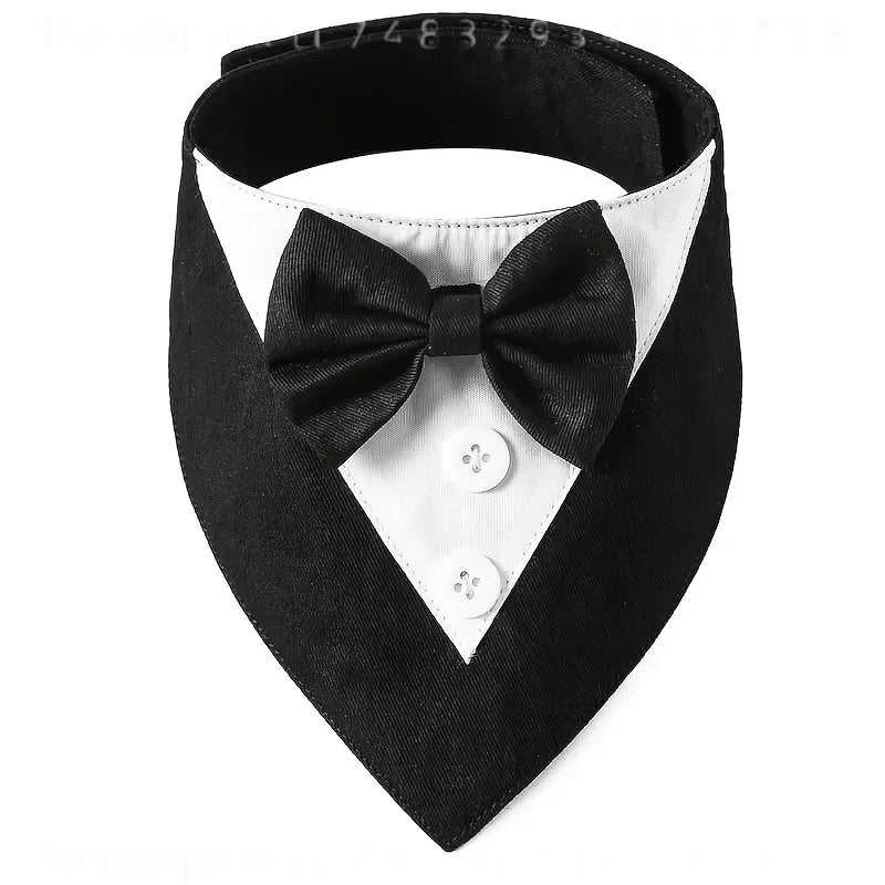 Plaid Bow Tie Pet Collar Scarf for Dogs Cats Costume